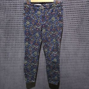 High Rise Skinny Corduroy Pants 32x27 Anthropologie Colorful Western Retro Lilac